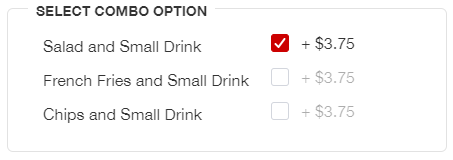 Single Choice Option Ordering