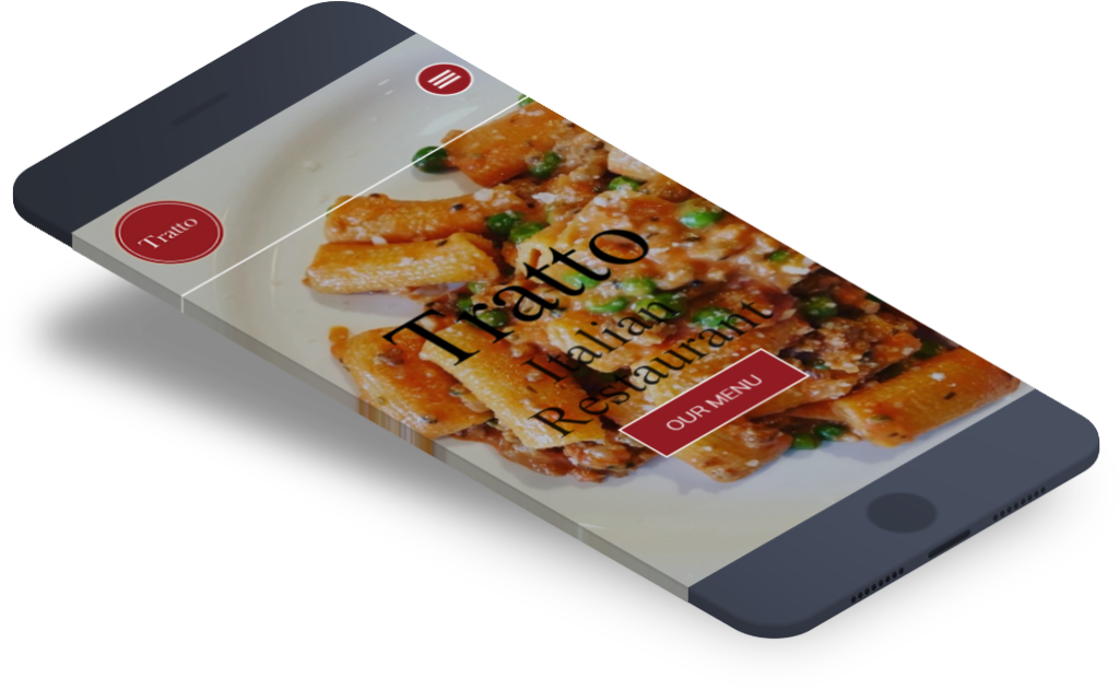 Treatto Restaurant mobile website